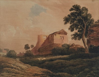 Lot 180 - John Varley (1778-1842) Tree, Barn and Ruined Oast House of Keln