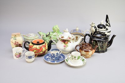 Lot 534 - Teapots including Lorna Bailey and Royal Albert, together with assorted cups and saucers