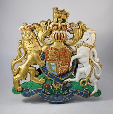 Lot 524 - A large wall-hanging Royal coat of arms