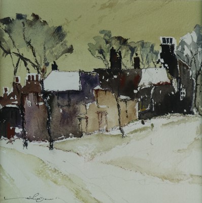 Lot 235 - Leslie Goodwin (b.1929) Snow at Bosworth Field
