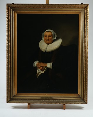 Lot 179 - After Ferdinand Bol (1616-1680) Portrait of Elisabeth Bas