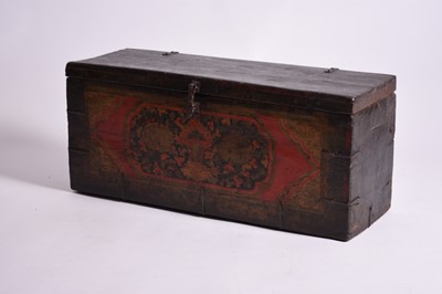 Lot 156 - A 19th century Tibetan painted chest