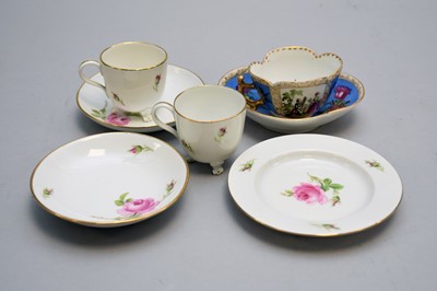 Lot 536 - Meissen outside-decorated coffee wares and Dresden cup and saucer, late 19th century