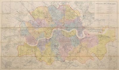 Lot 60 - STANFORD'S MAP of Metropolitan Railways, Tramways and other improvements