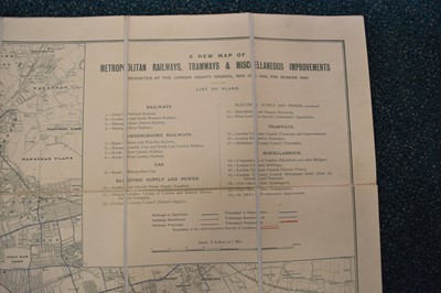 Lot 60 - STANFORD'S MAP of Metropolitan Railways, Tramways and other improvements