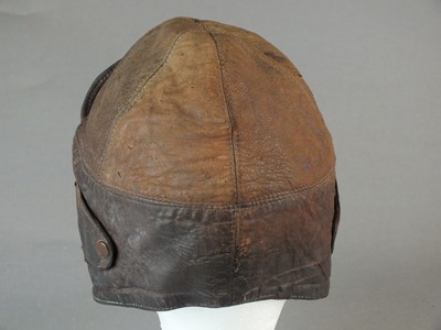 Lot 17 - A British early leather Flying Helmet or...