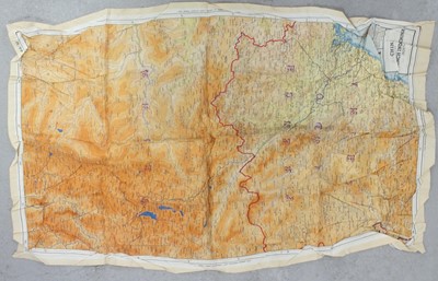 Lot 13 - Three Second World War RAF issue silk "escape" maps