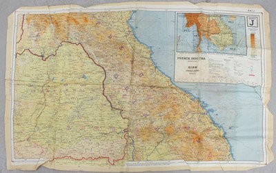 Lot 13 - Three Second World War RAF issue silk "escape" maps