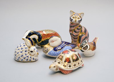 Lot 539 - Six Royal Crown Derby imari paperweights