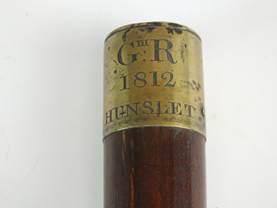 Lot 128 - George III night watchman truncheon or nightstick, dated 1812