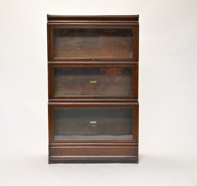 Lot 596 - An early-mid 20th century, 3-tier Globe-Wernicke style bookcase
