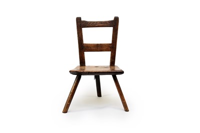 Lot 619 - An early-mid 19th century vernacular 'primitive' standard child's chair