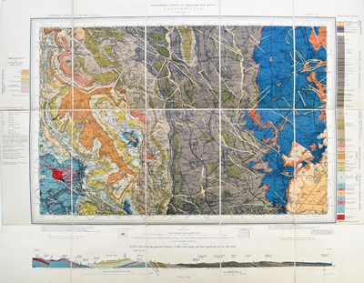 Lot 113 - ORDNANCE SURVEY geological map of Chesterfield