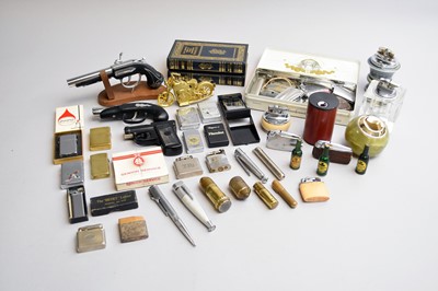 Lot 706 - A collection of Zippo, Ronson and other lighters and accessories