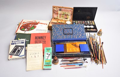 Lot 707 - A collection of Edwardian and later artist materials