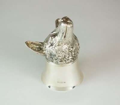 Lot 33 - A silver fox mask stirrup cup