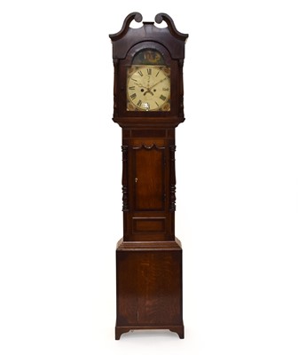 Lot 539 - A Victorian oak and mahogany, 8-day longcase clock
