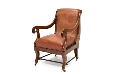 Lot 585 - A Regency mahogany library chair