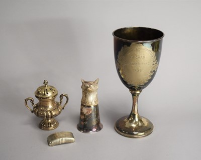 Lot 12 - A silver trophy cup