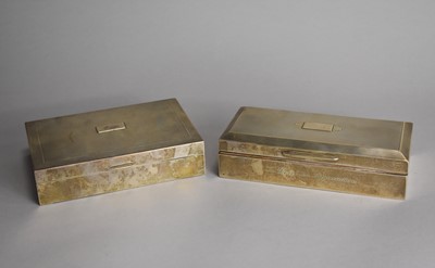 Lot 13 - Two silver mounted cigarette cases