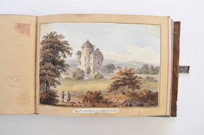 Lot 1112 - ALBUM OF WATERCOLOURS, oblong 8vo