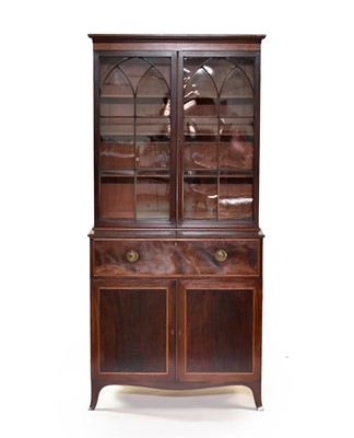 Lot 288 - A George IV mahogany secretaire bookcase