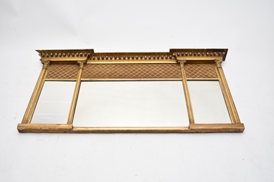Lot 583 - A Regency, inverted breakfront, 'gilt' gesso overmantel mirror