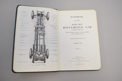 Lot 133 - ROLLS ROYCE 40/50 H.P. (Phantom II) Handbook