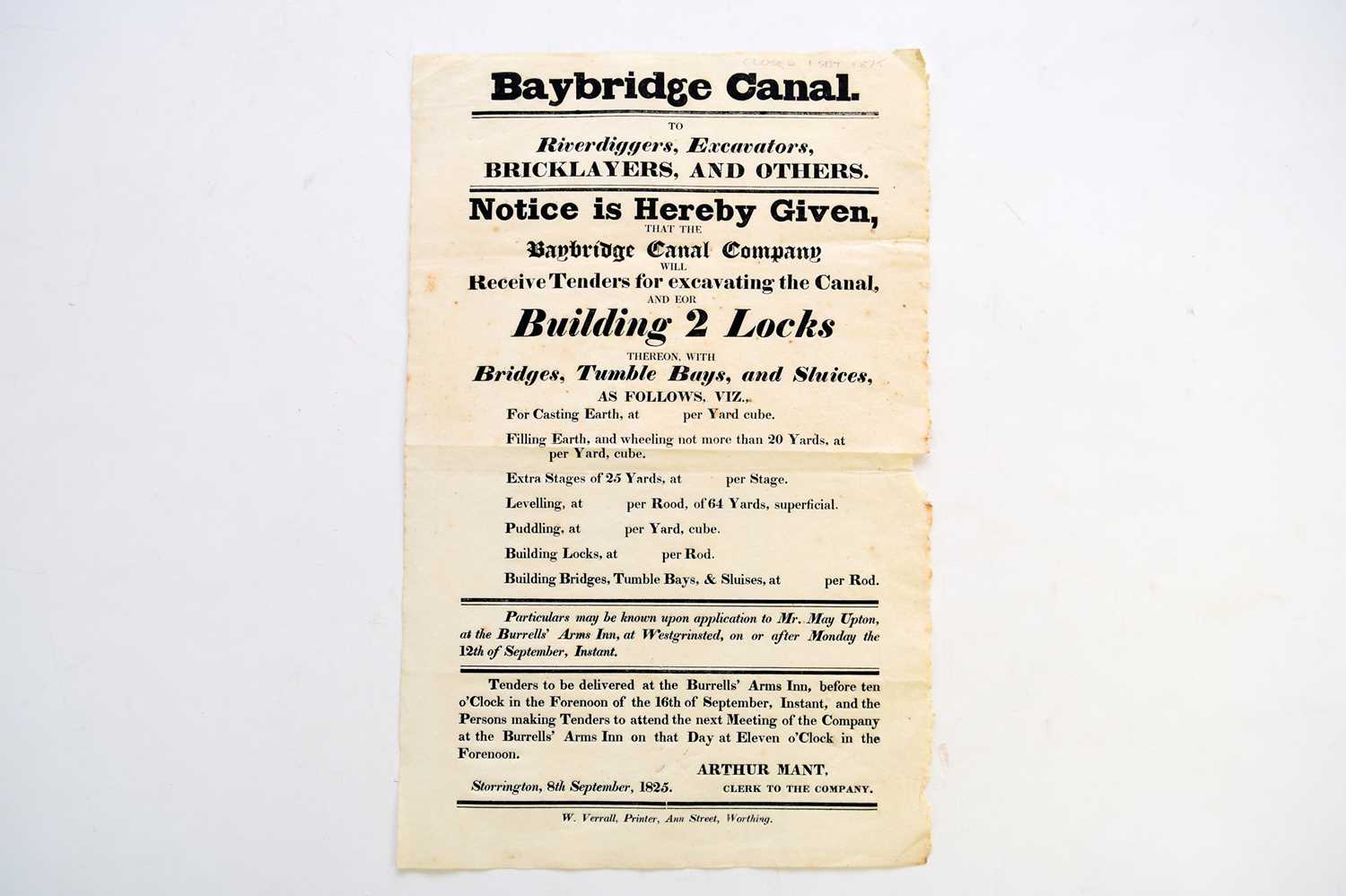 Lot 138 - BAYBRIDGE CANAL ARCHIVE, 1825 - 1875