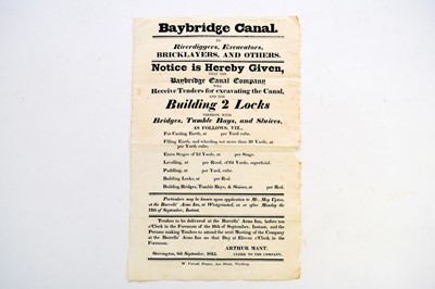 Lot 138 - BAYBRIDGE CANAL ARCHIVE, 1825 - 1875