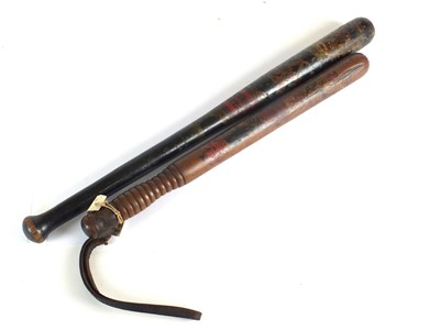 Lot 461 - LOCAL INTEREST - Two Shropshire Constabulary police truncheons