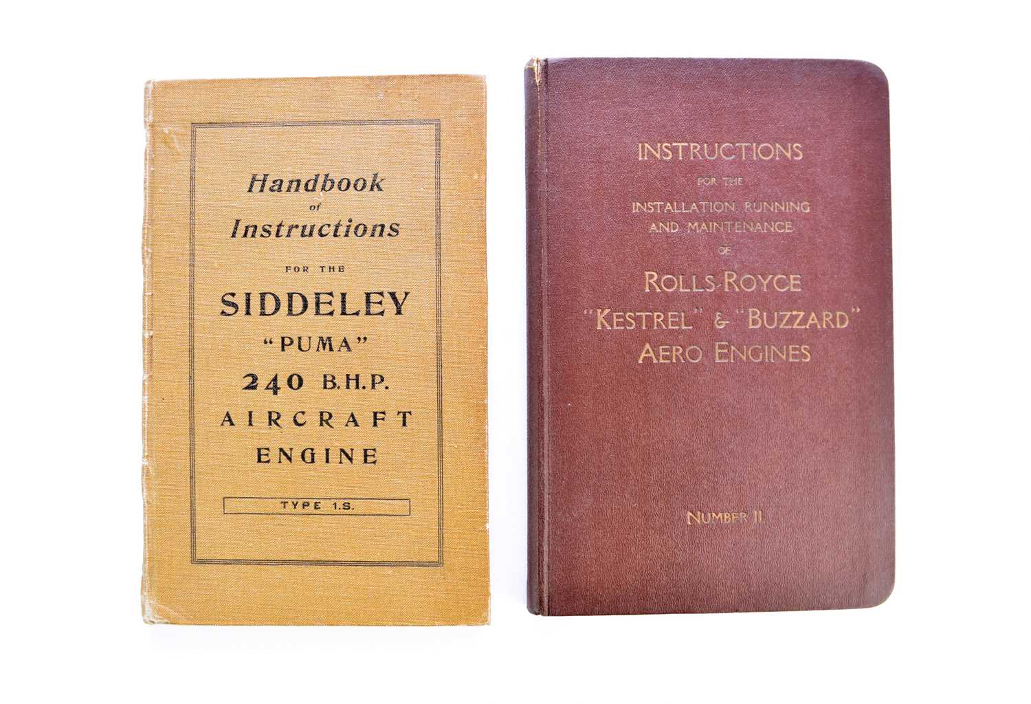 Lot 134 - ROLLS ROYCE 'Kestrel' and 'Buzzard' aero engines instruction book