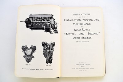 Lot 134 - ROLLS ROYCE 'Kestrel' and 'Buzzard' aero engines instruction book