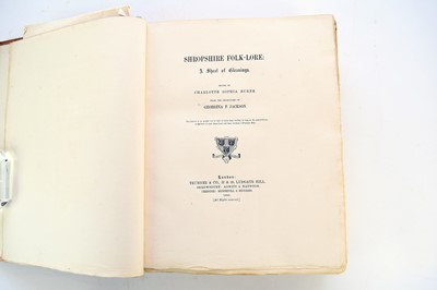 Lot 82 - BURNE, Charlotte Sophia, Shropshire Folk-Lore: A Sheaf of Gleanings.  4to 1883.