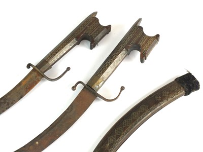 Lot 462 - Two Moroccan nimcha daggers