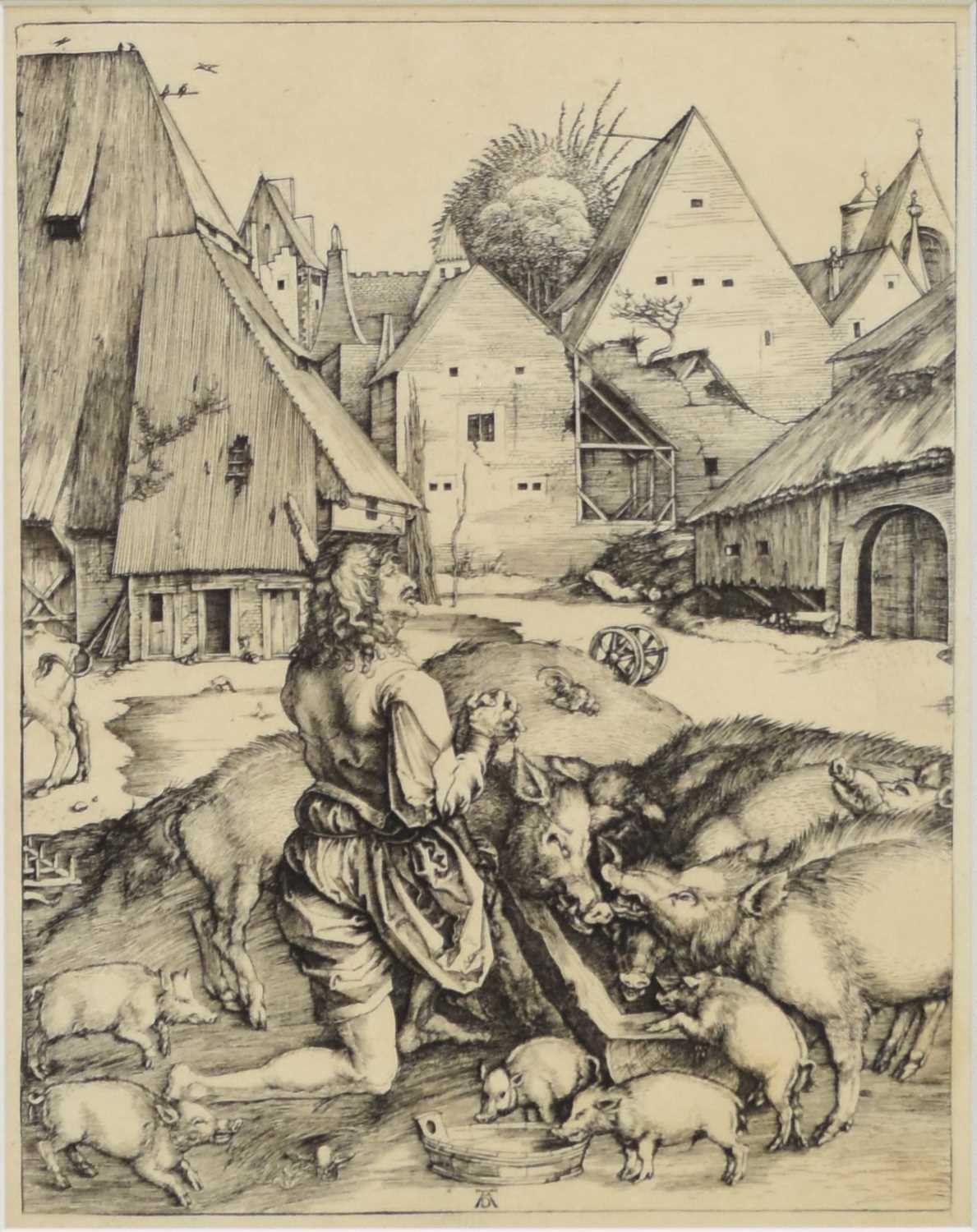 Lot 165 - After Albrecht Dürer, The Prodigal Son Amid the Swine and further 19th Century works
