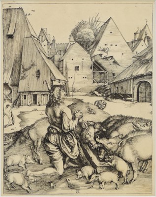 Lot 165 - After Albrecht Dürer, The Prodigal Son Amid the Swine and further 19th Century works