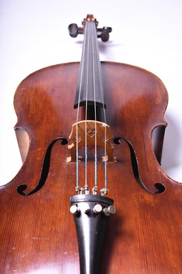 Lot 564 - A Panormo School attributed violoncello with bow