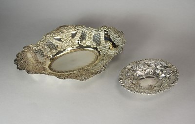 Lot 19 - Two pierced silver dishes