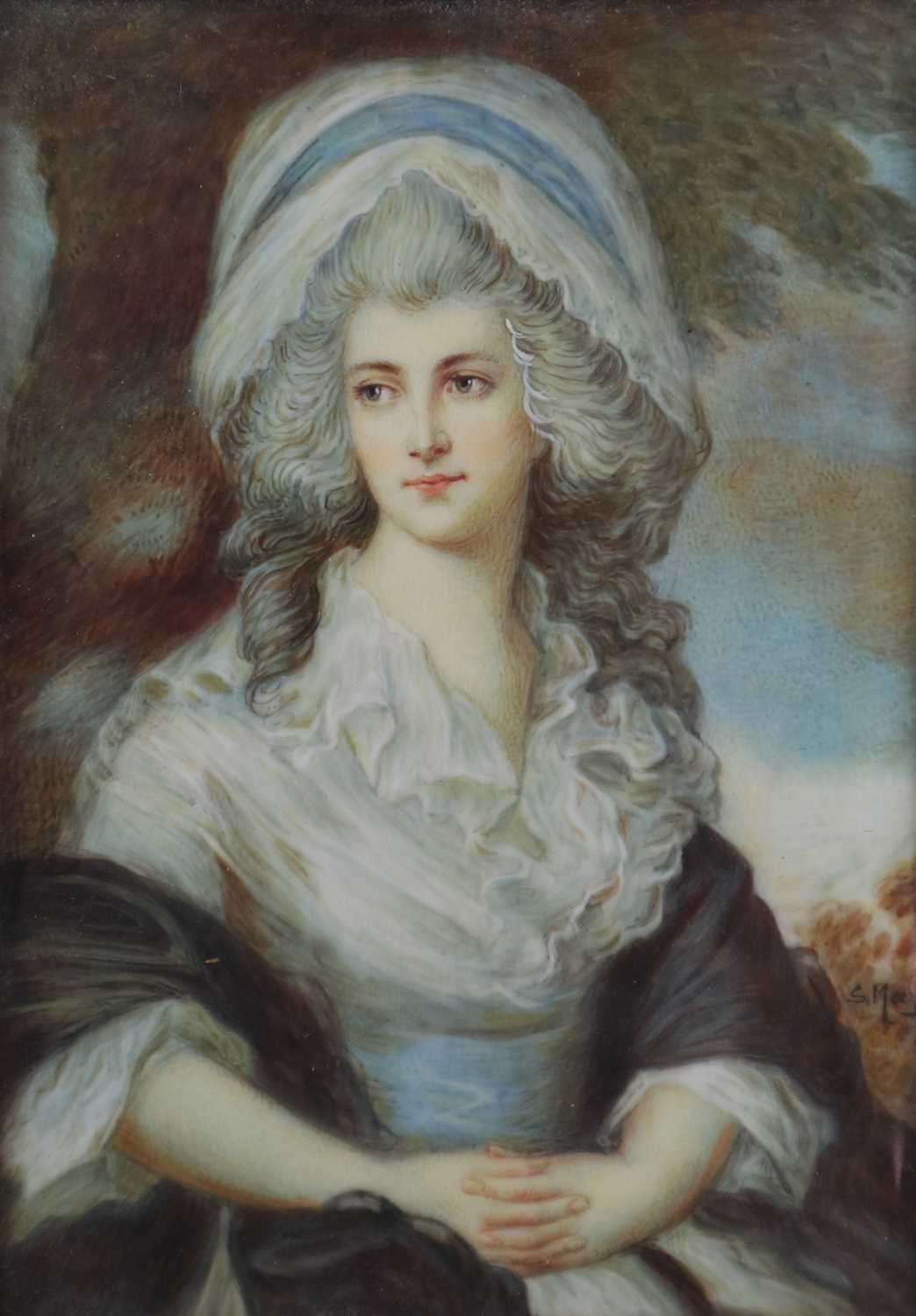 Lot 242 - After Gainsborough Dupont (c.1754-1797), Miniature Portrait of Mrs Harry Linton