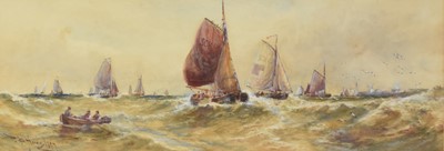 Lot 200 - Follower of Thomas Bush Hardy (1842-1897) Off Scheveningen and Navy Prison Ships