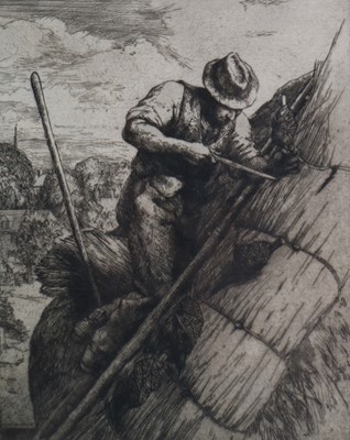 Lot 258 - Charles Frederick Tunnicliffe OBE RA (1901-1979) The Thatcher