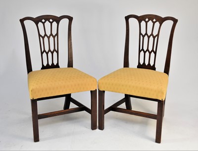 Lot 578 - A set of six 19th century mahogany dining chairs