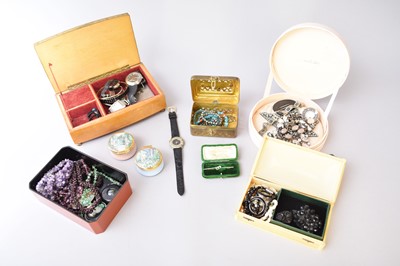 Lot 128 - A collection of costume jewellery and watches