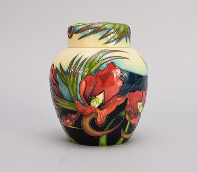 Lot 379 - Moorcroft 'Satin Flowers' ginger jar