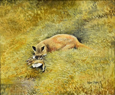 Lot 220 - Hubert Pepper (1928-1985) Fox with a Duck