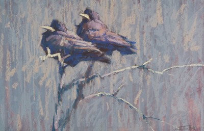 Lot 184 - John Threlfall SWLA (b.1958) Resting Rooks