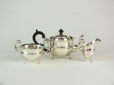Lot 13 - A three piece silver tea service