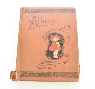Lot 1060 - VICTORIAN SCRAP ALBUM, 40pp, with die-cut scraps