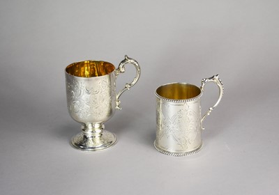 Lot 57 - Two Victorian silver Christening mugs